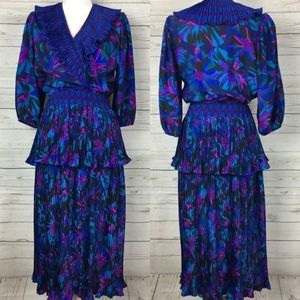 Vtg 80s Assorti For Susan Freis Dress